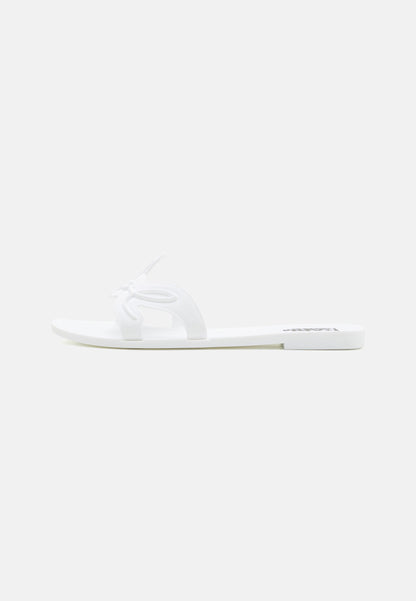 KARL LAGERFELD SIGNATURE SLIDE - Papuci - white