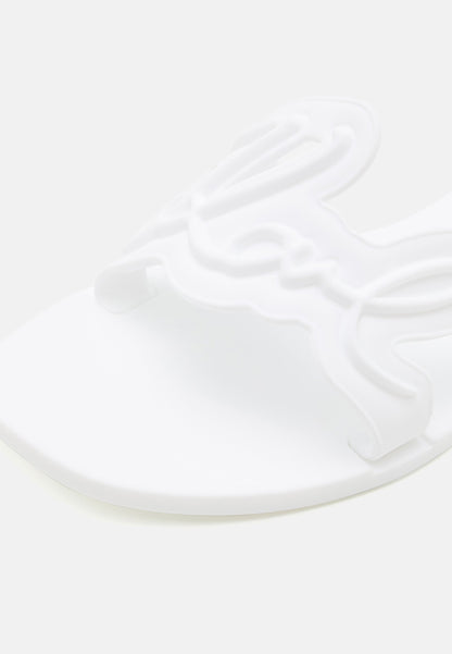 KARL LAGERFELD SIGNATURE SLIDE - Papuci - white
