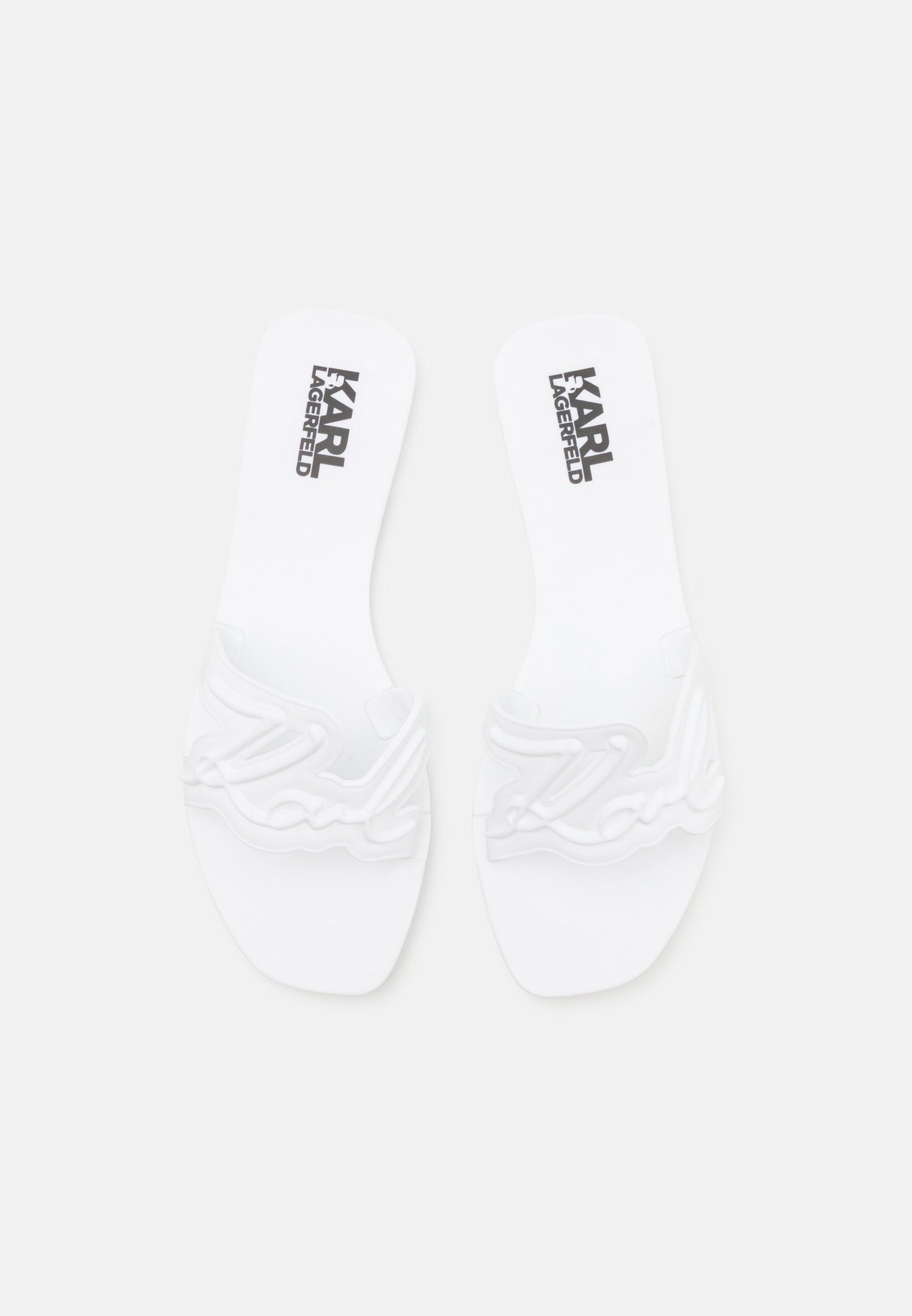 KARL LAGERFELD SIGNATURE SLIDE - Papuci - white