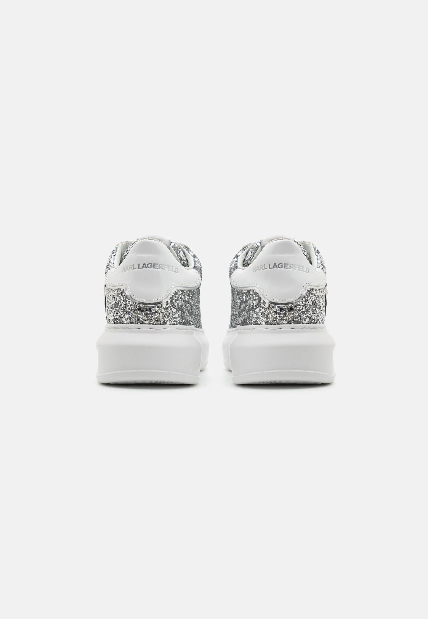KARL LAGERFELD KAPRI LACE - Trainers - heavy glitter silver