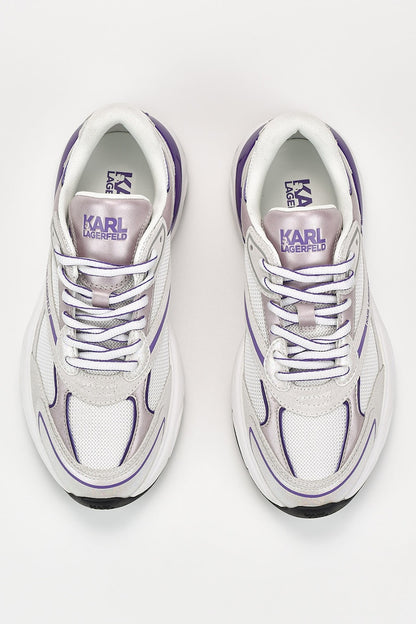 Pantofi Karl Lagerfeld  sport de piele cu garnituri din material textil