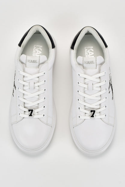 Karl Lagerfeld Pantofi sport de piele cu logo brodat