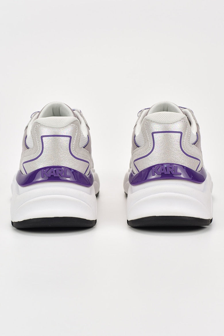 Pantofi Karl Lagerfeld  sport de piele cu garnituri din material textil